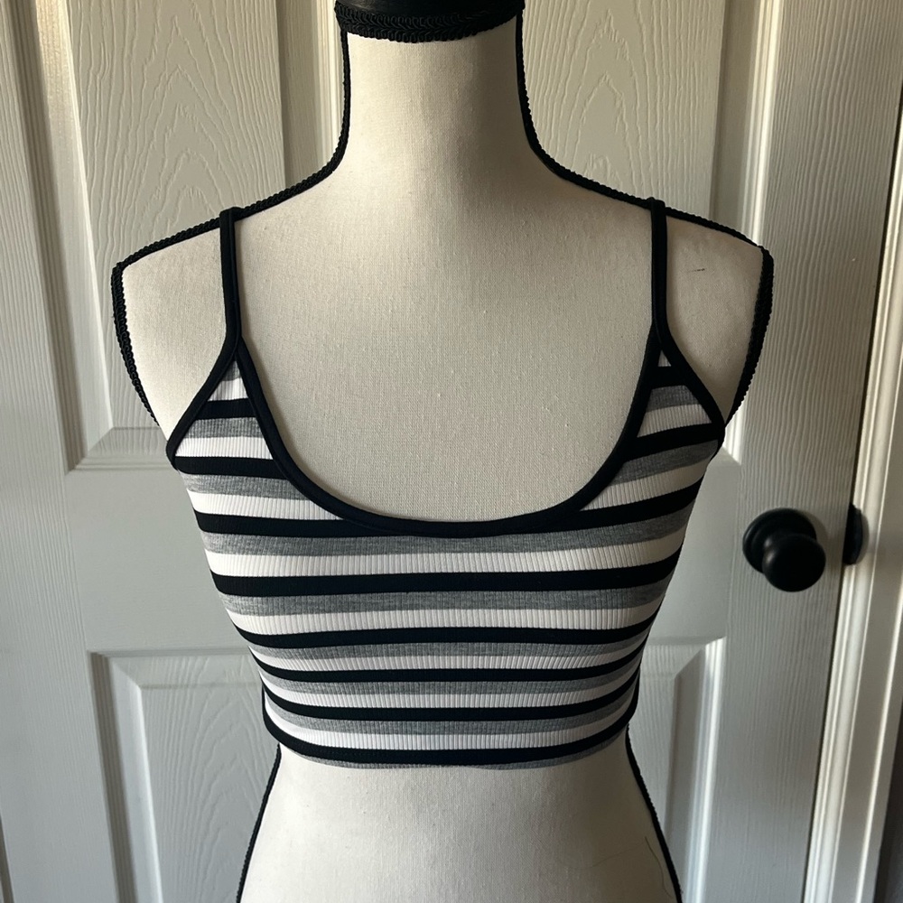SHEIN Black and White Striped Bandeau Intimates